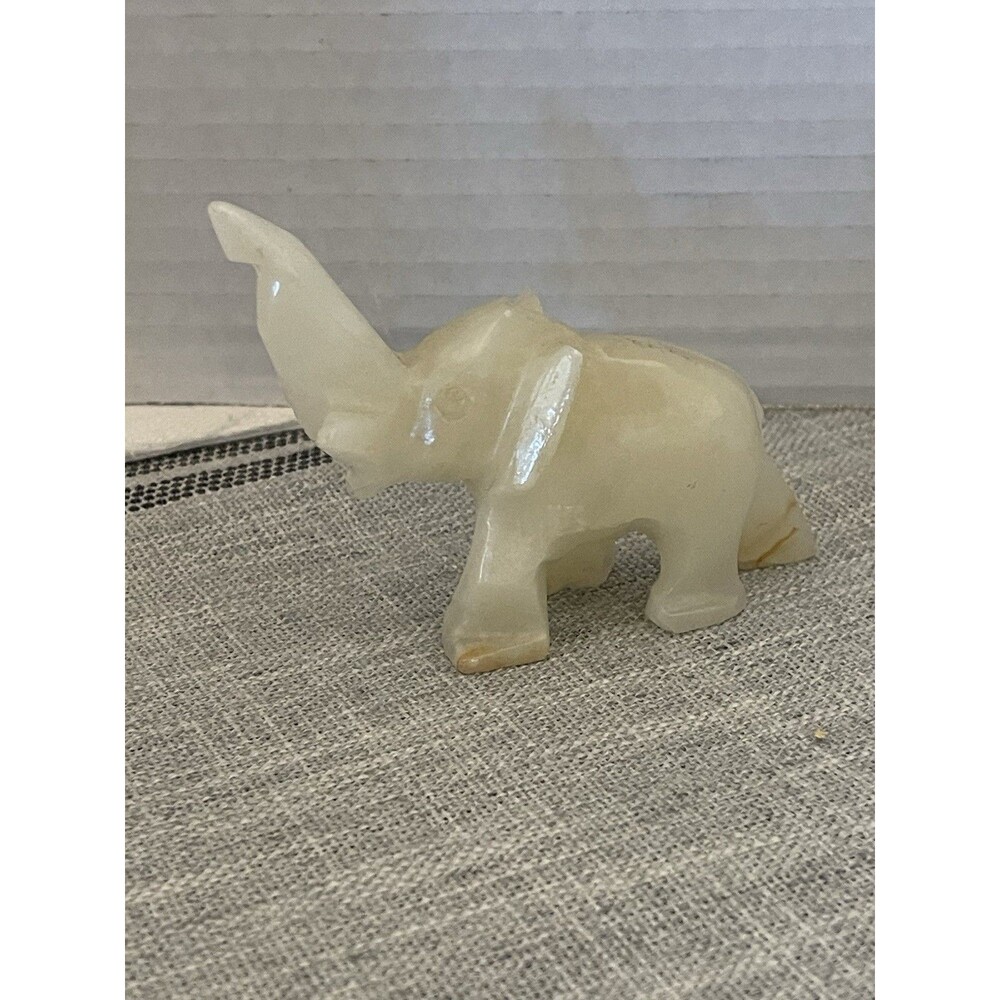 Vintage Carved Elephant Figurine